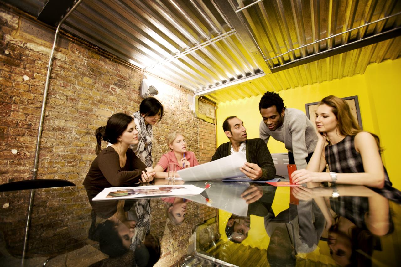 Young people at a meeting