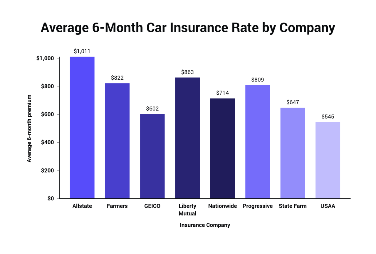 Average 6-Month Car Insurance Rate by Company.png