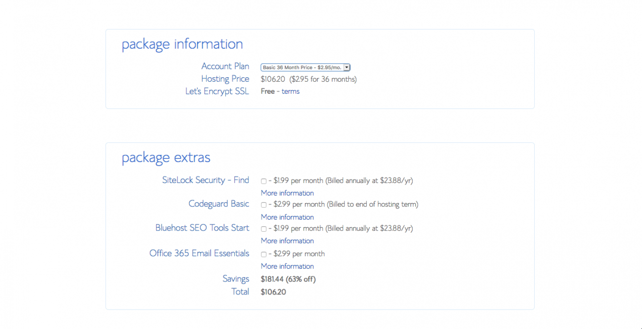 Información del paquete