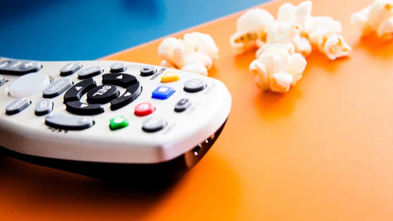 Palomitas de maíz con control remoto de TV por cable