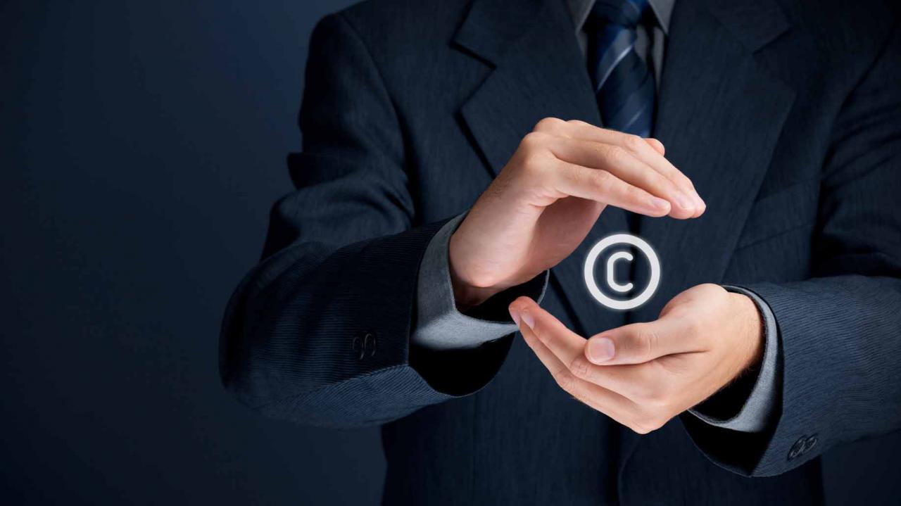 hombre de negocios obtener derechos de autor