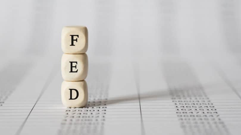 Letras de bloques de madera de la Reserva Federal Federal