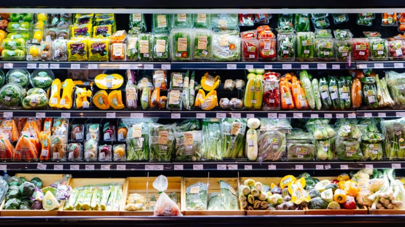 Tienda de abarrotes Verduras frescas