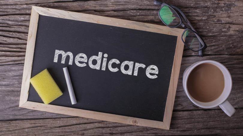 Café de pizarra de Medicare