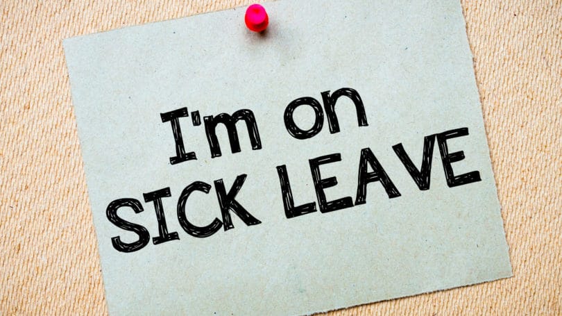 Licencia por enfermedad Post It Tachuela de pulgar