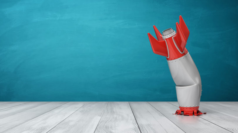 Error de lanzamiento del cohete estrellado