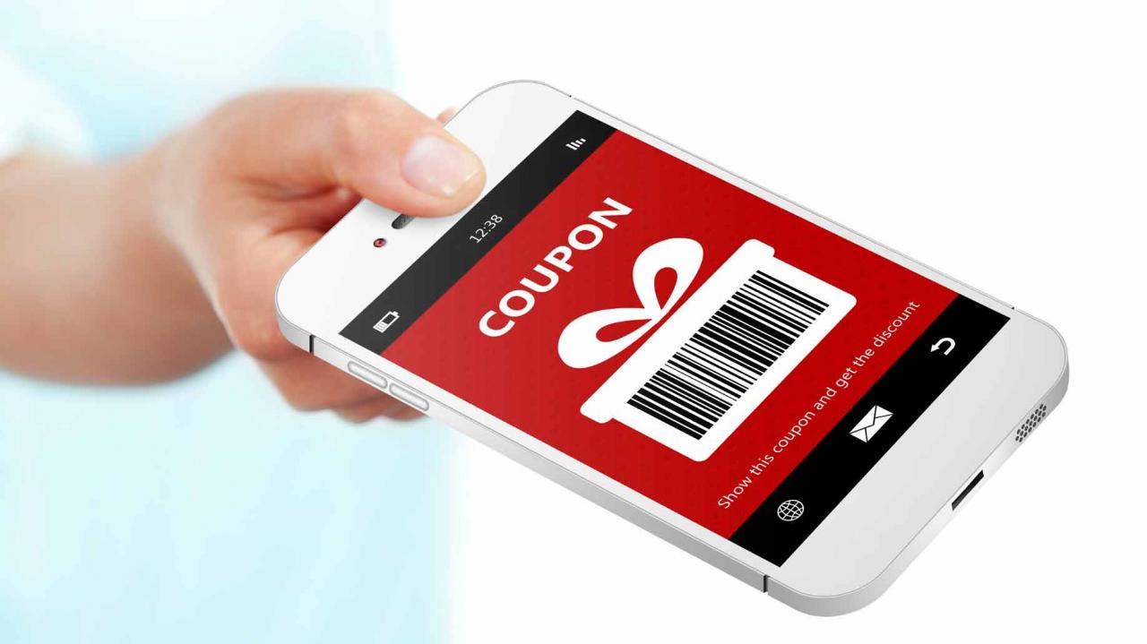 cupón de smartphone digital