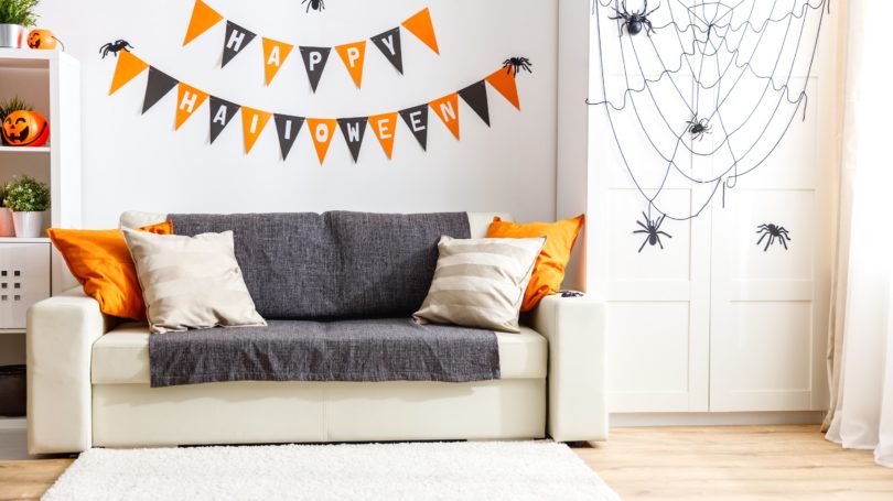 Feliz Halloween Decoraciones Salón Arañas Interior