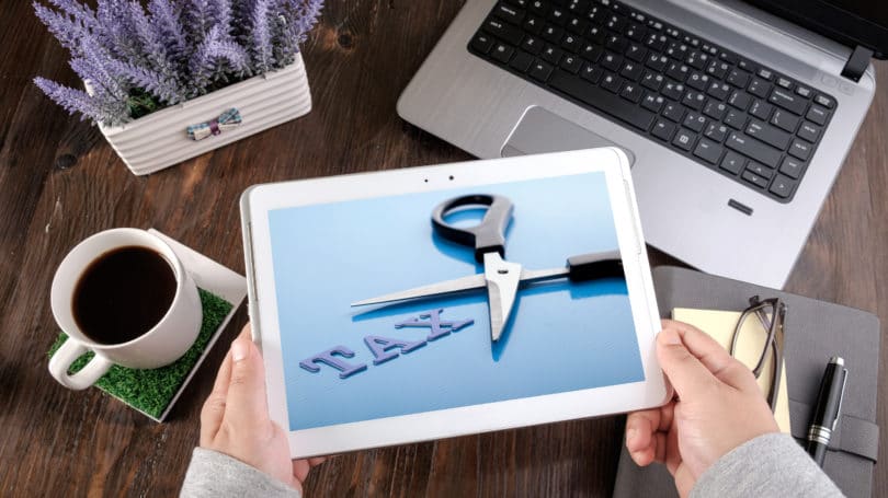 Ordenador portátil con tableta deducible de tijera de reducción de impuestos