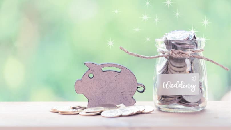Alcancía de monedas de préstamo de préstamo de boda