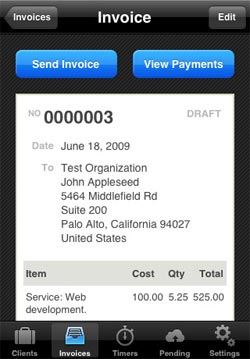 aplicación para iphone minilibros freshbooks